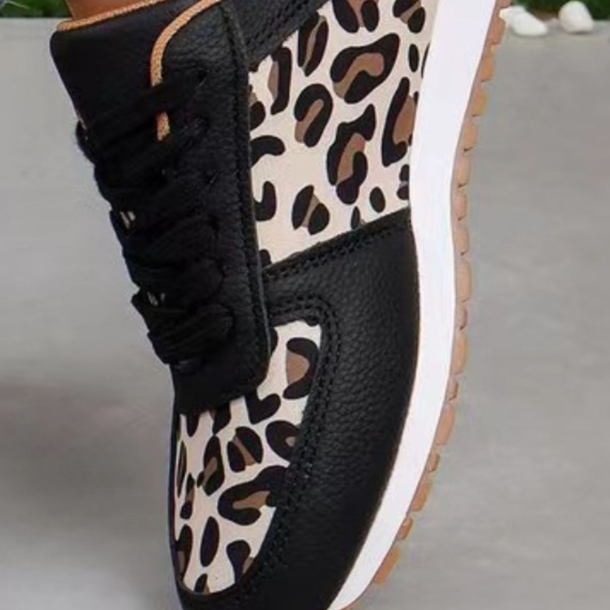 Tied Printed Leather Athletic