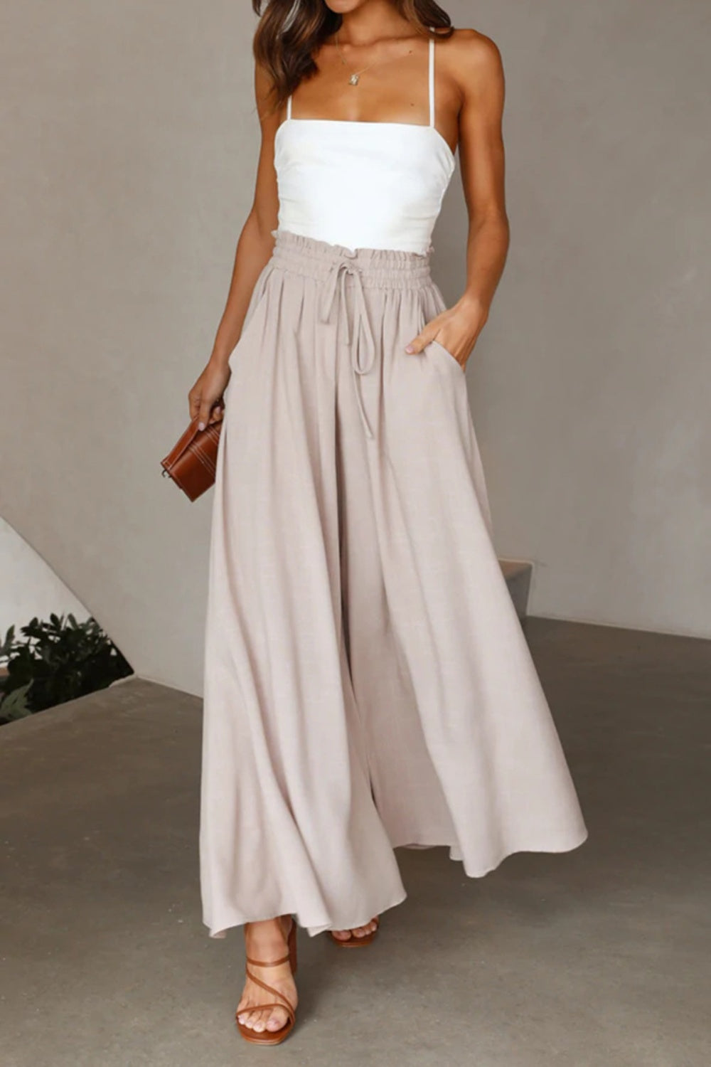 Wide Leg Pants with Pockets