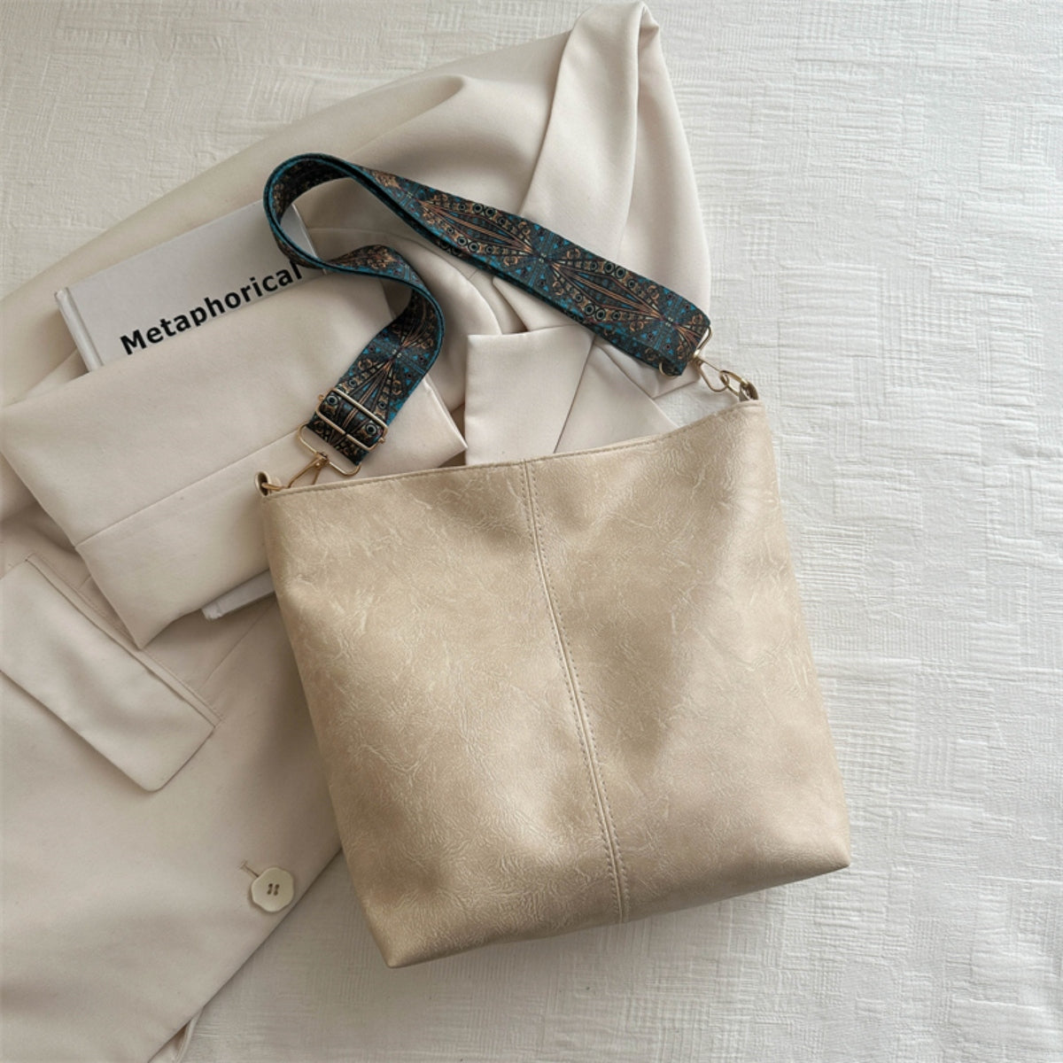 Leather Adjustable Strap Shoulder Bag