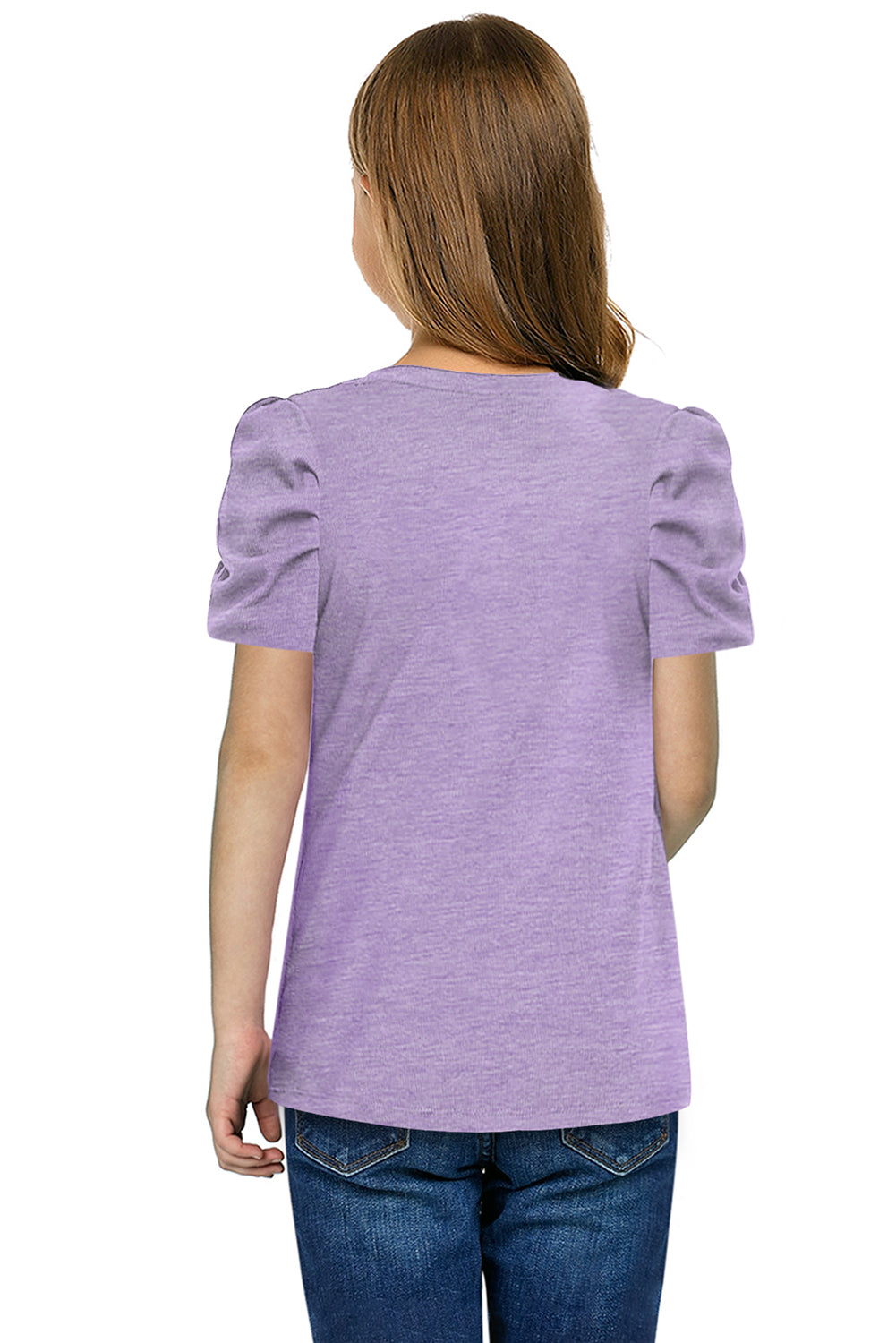 Round Neck Puff Sleeve T-Shirt