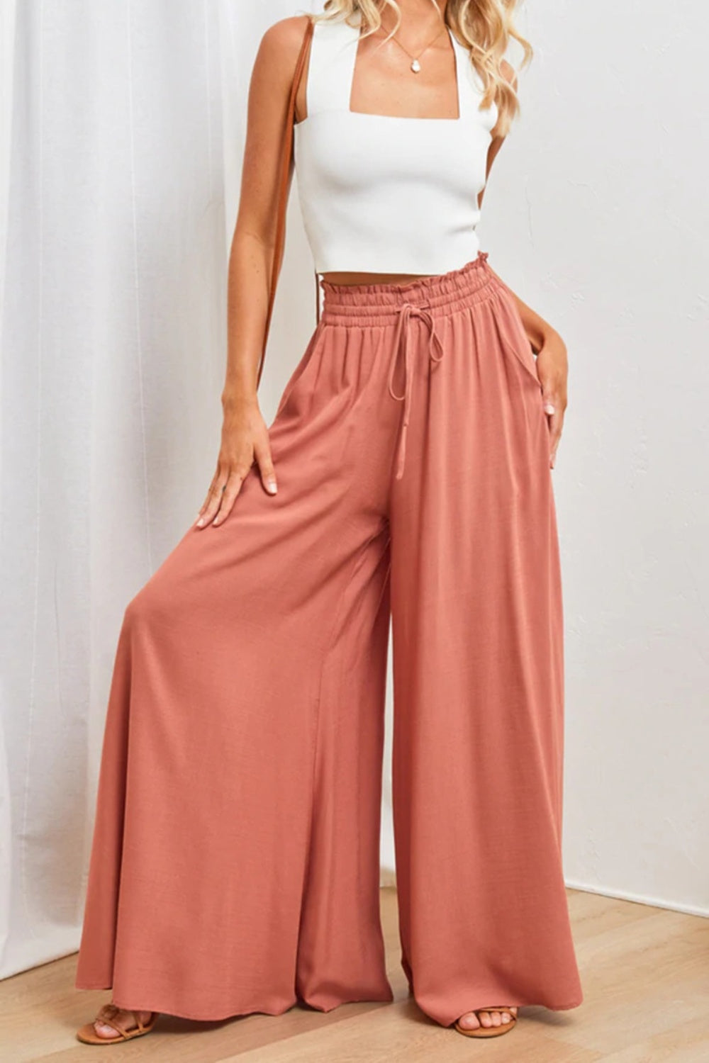 Wide Leg Pants with Pockets