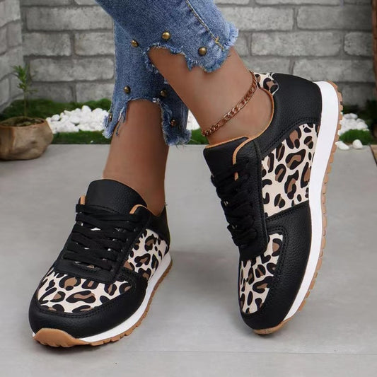 Tied Printed Leather Athletic