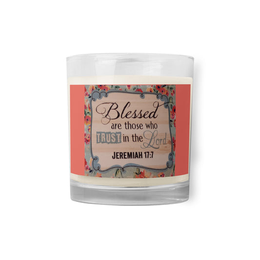 Glass jar soy wax candle