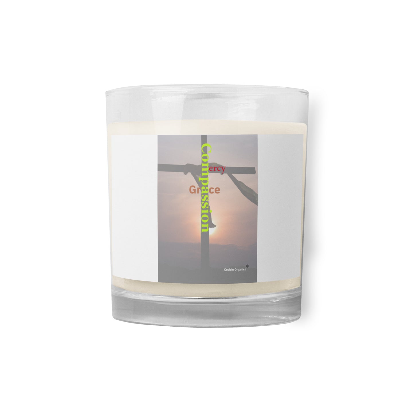 Glass jar soy wax candle