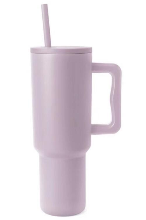 Monochromatic Tumbler with Matching Straw 40 oz