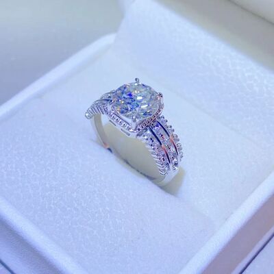 2 Carat Moissanite 925 Sterling Silver Wedding Ring