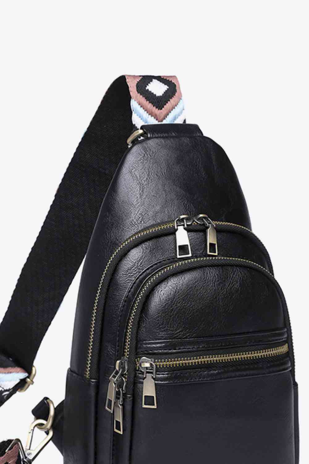 Faux Leather Sling Bag