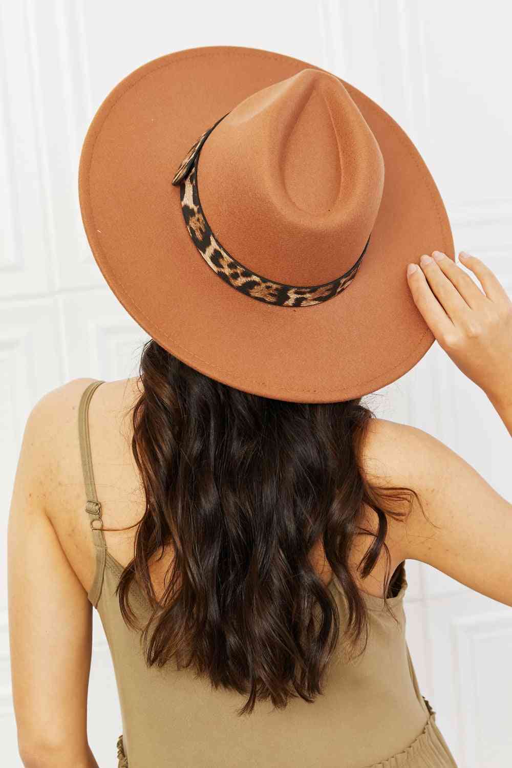 Trendsi Trends Wild Leopard Fedora Hat