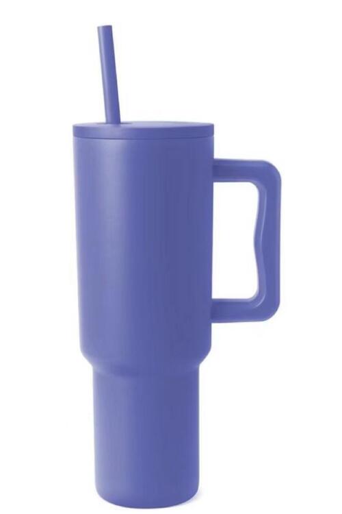 Monochromatic Tumbler with Matching Straw 40 oz