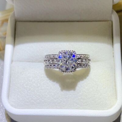 2 Carat Moissanite 925 Sterling Silver Wedding Ring