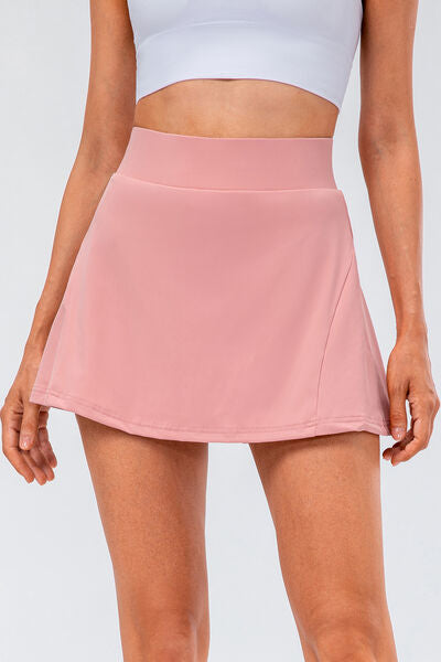 High Waisted Pleated Active Yoga Skirt Pocket Tummy Control Tennis Skort