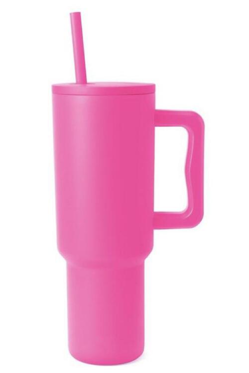 Monochromatic Tumbler with Matching Straw 40 oz