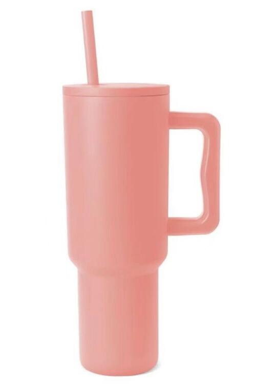 Monochromatic Tumbler with Matching Straw 40 oz