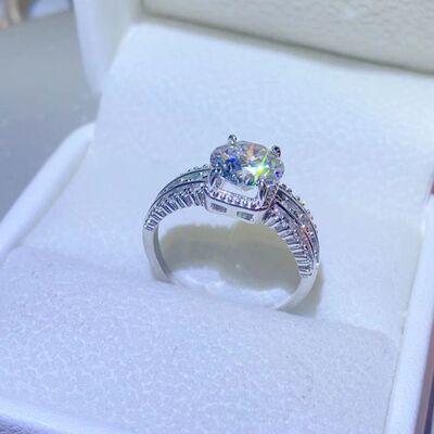 2 Carat Moissanite 925 Sterling Silver Wedding Ring